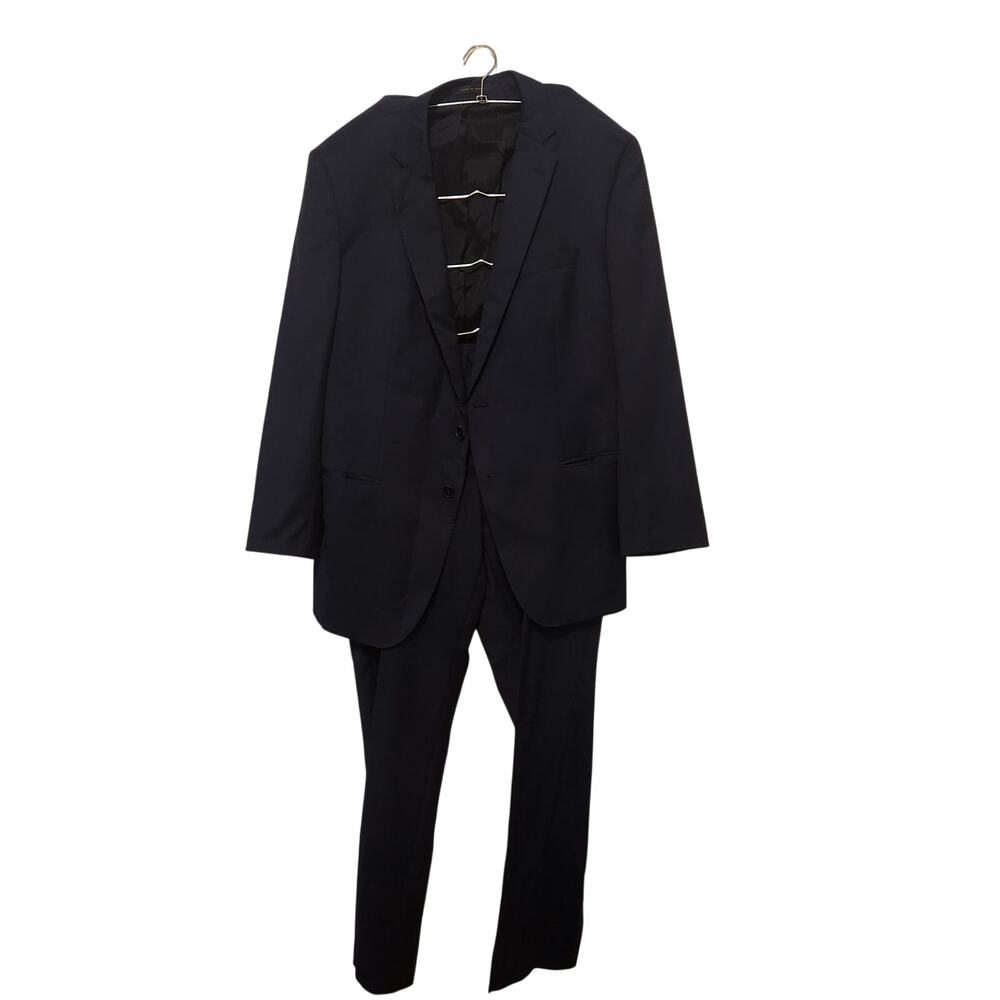 Men's Deep Navy Blue Boss Hugo Boss Suit Made in Turkey Trabaldo Togna 1840